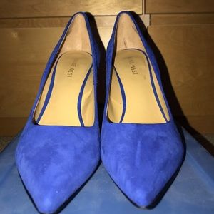Nine West blue suede heels